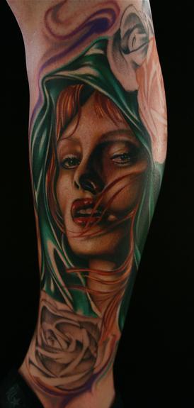 Mike Demasi - Mother Mary Portrait Tattoo